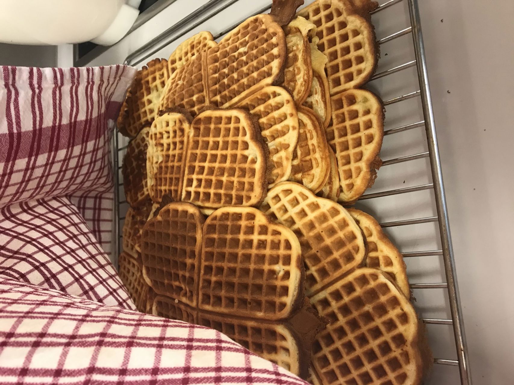 Vafler som ligger på rist