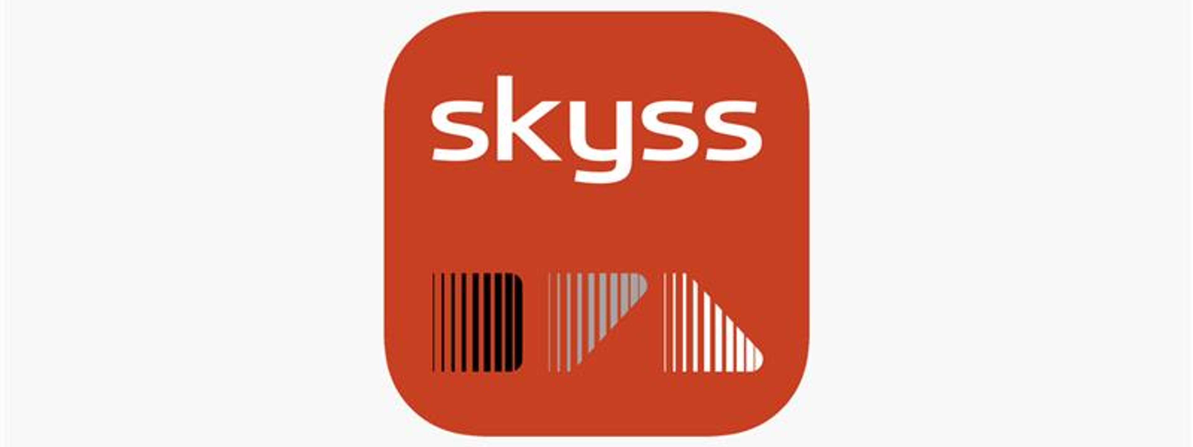 Appen til skyss.  Raud firkant med skyss skreve med kvit skrift