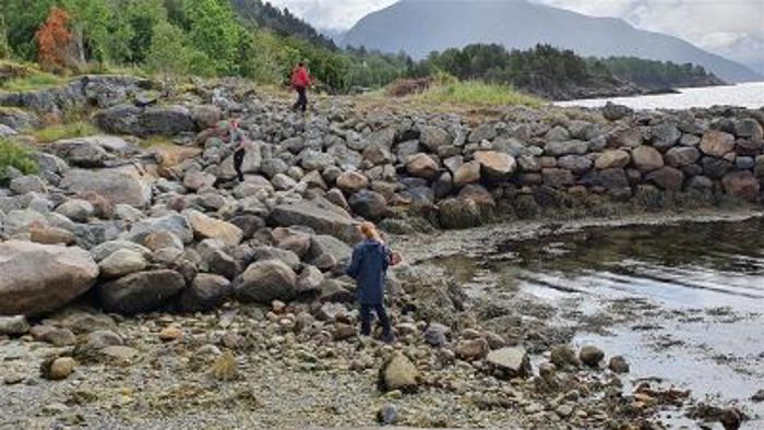 Elevar som deltak på strandrydding